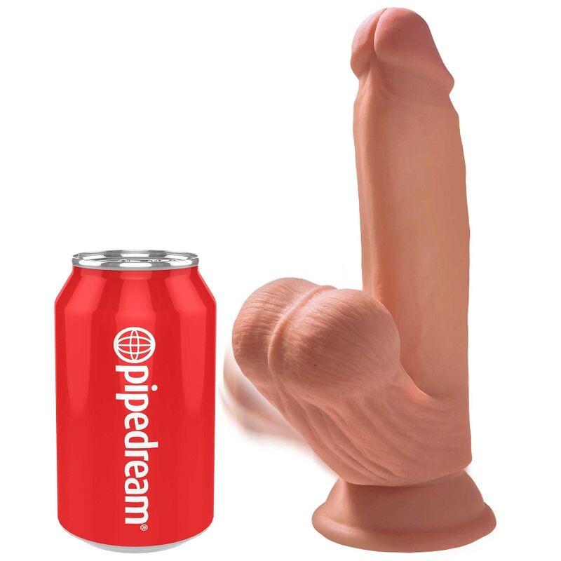 King Cock Plus 3D Swinging Balls Dildo 15.2cm Medium