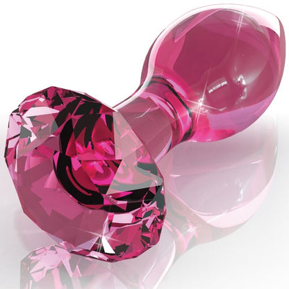 Icicles 79 Pink Diamond Glass Anal Plug