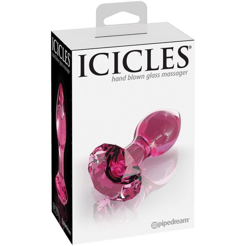 Icicles 79 Pink Diamond Glass Anal Plug