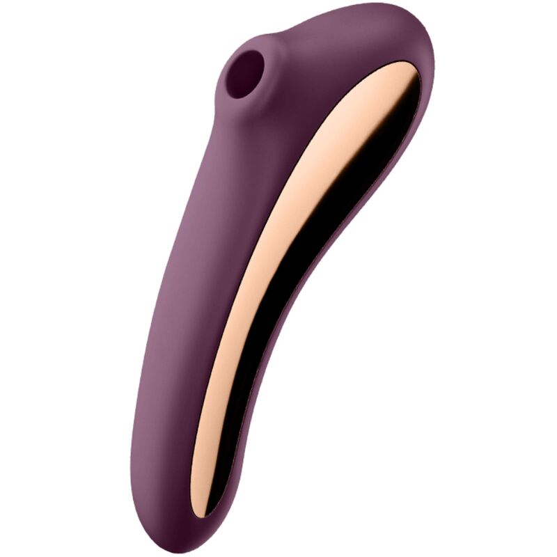 Satisfyer Dual Kiss Vibrating Air Pulse Clitoral Stimulator Wine Red