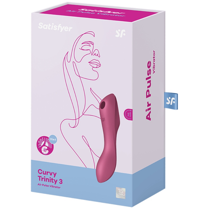 Satisfyer Curvy Trinity 3 Air Pulse Vibrator Red