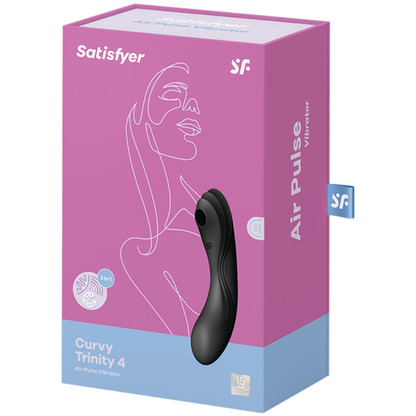 Satisfyer Curvy Trinity 4 Vibrating Air Pulse Clitoral Stimulator Black