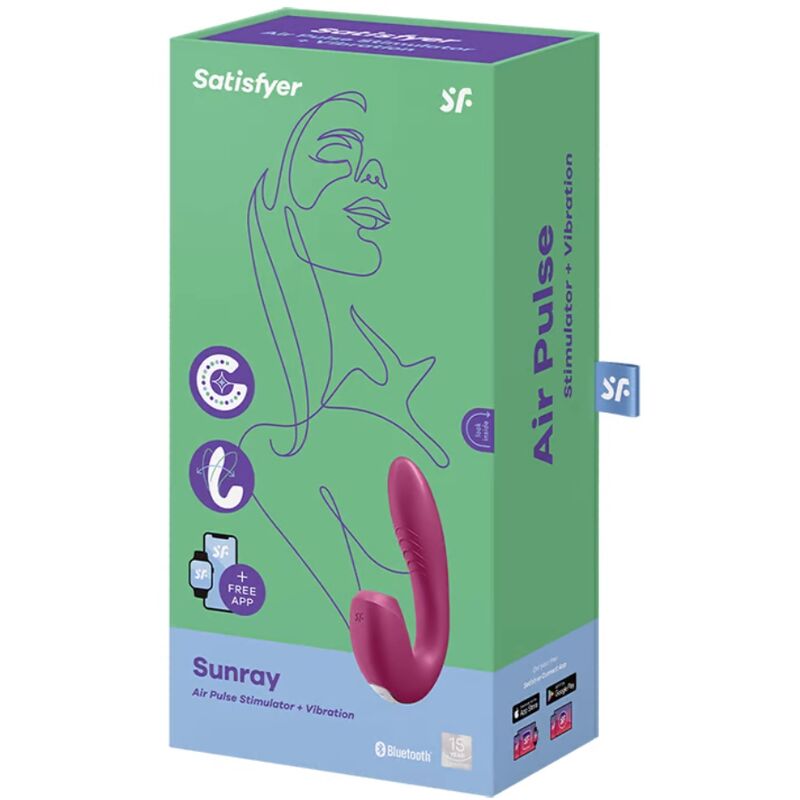 Satisfyer Sunray App Enabled Vibrating Air Pulse Dual Vibrator