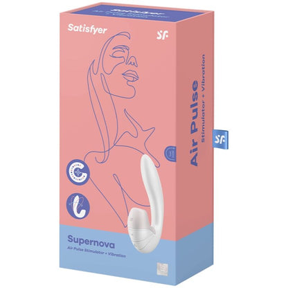 Satisfyer Supernova Vibrating Air Pulse Dual Vibrator White