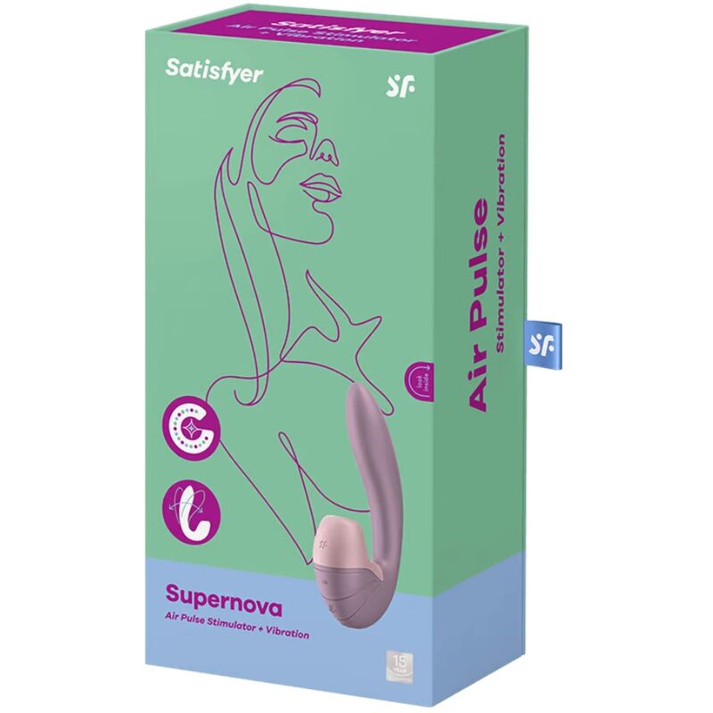 Satisfyer Supernova Vibrating Air Pulse Dual Vibrator Pink