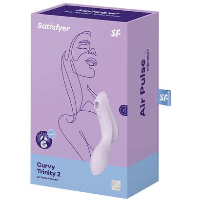 Satisfyer Curvy Trinity 2 Vibrating Air Pulse Vibrator Lilac