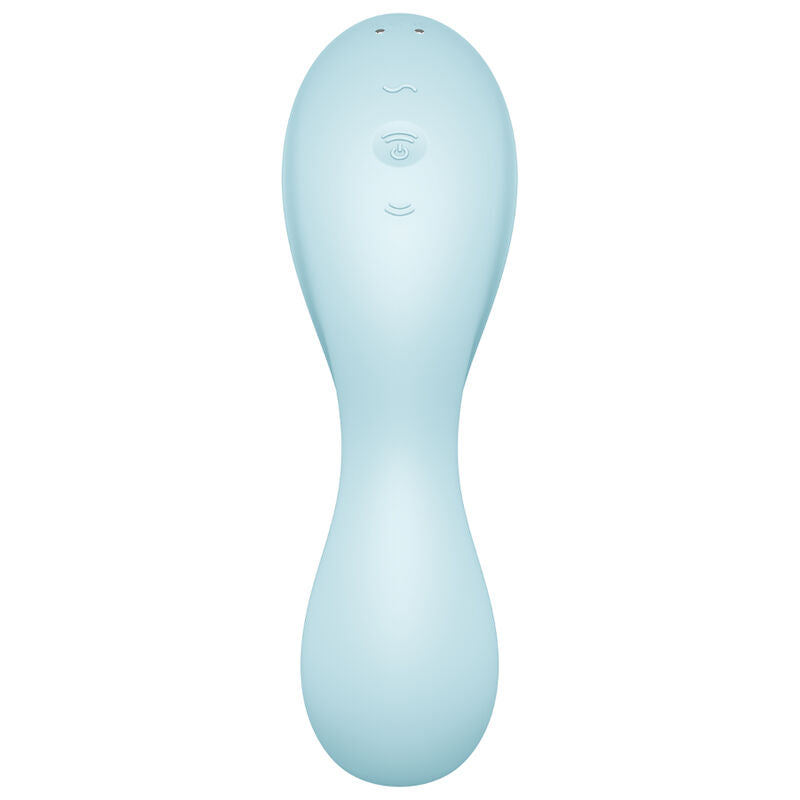 Satisfyer Curvy Trinity 5+ App Enabled Air Pulse Vibrator Blue