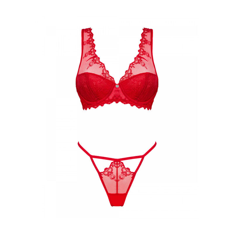 Obsessive Lonesia Red Lingerie Set