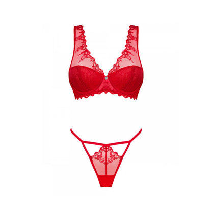 Obsessive Lonesia Red Lingerie Set