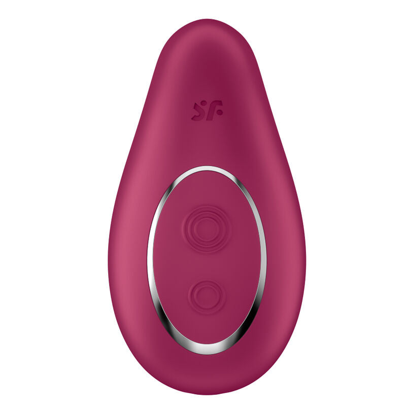 Satisfyer Dipping Delight Silicone Lay-on Vibrator Berry Red