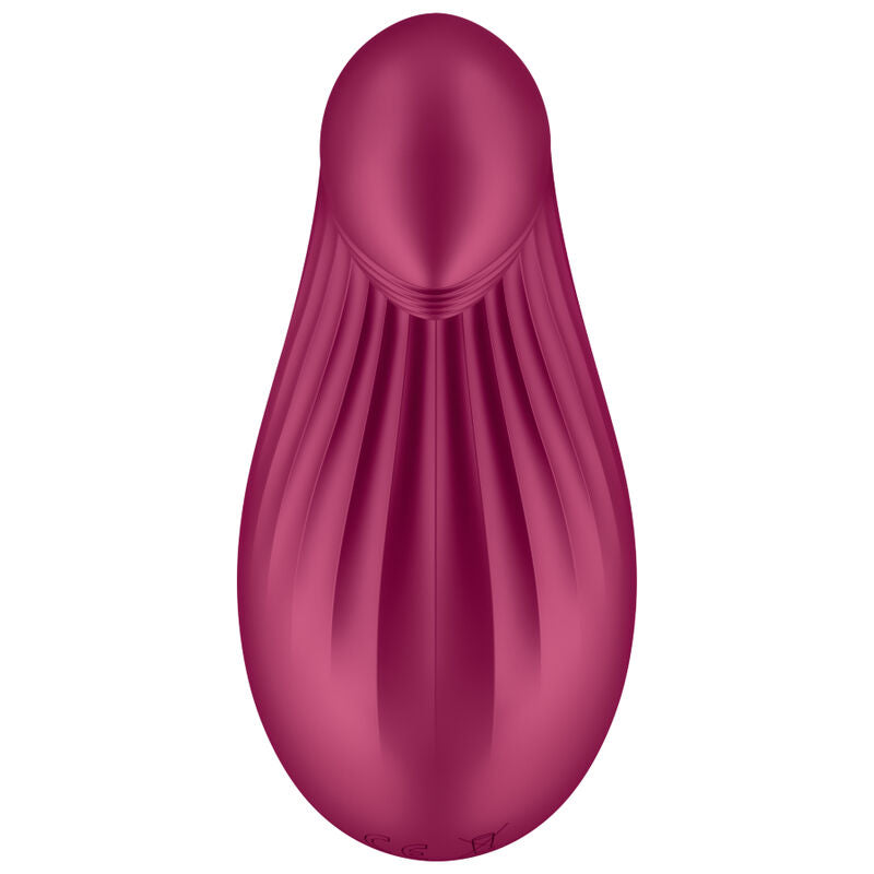 Satisfyer Dipping Delight Silicone Lay-on Vibrator Berry Red