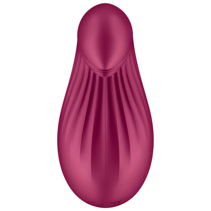 Satisfyer Dipping Delight Silicone Lay-on Vibrator Berry Red