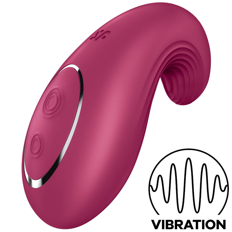 Satisfyer Dipping Delight Silicone Lay-on Vibrator Berry Red