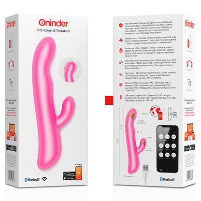 Oninder Oslo Silicone Rotating Dual Vibrator with App Control