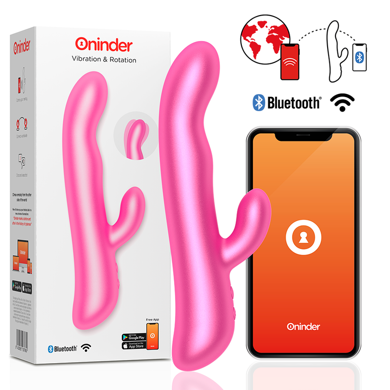 Oninder Oslo Silicone Rotating Dual Vibrator with App Control