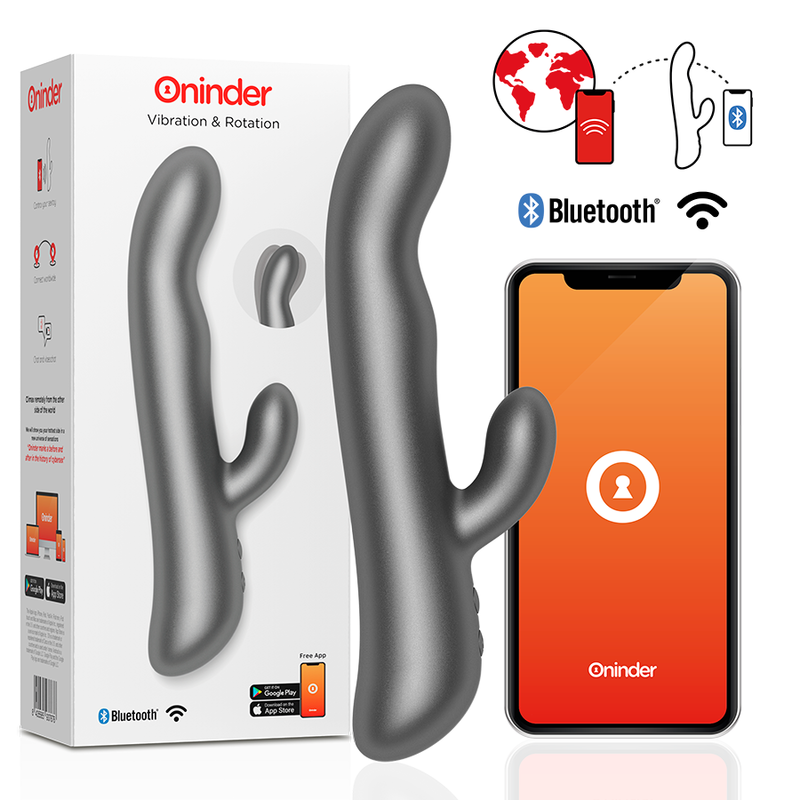 Oninder Oslo Silicone Rotating Dual Vibrator with App Control