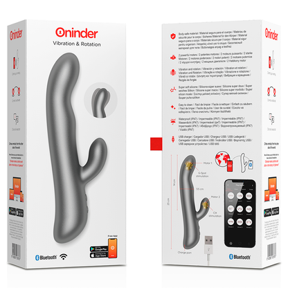 Oninder Oslo Silicone Rotating Dual Vibrator with App Control