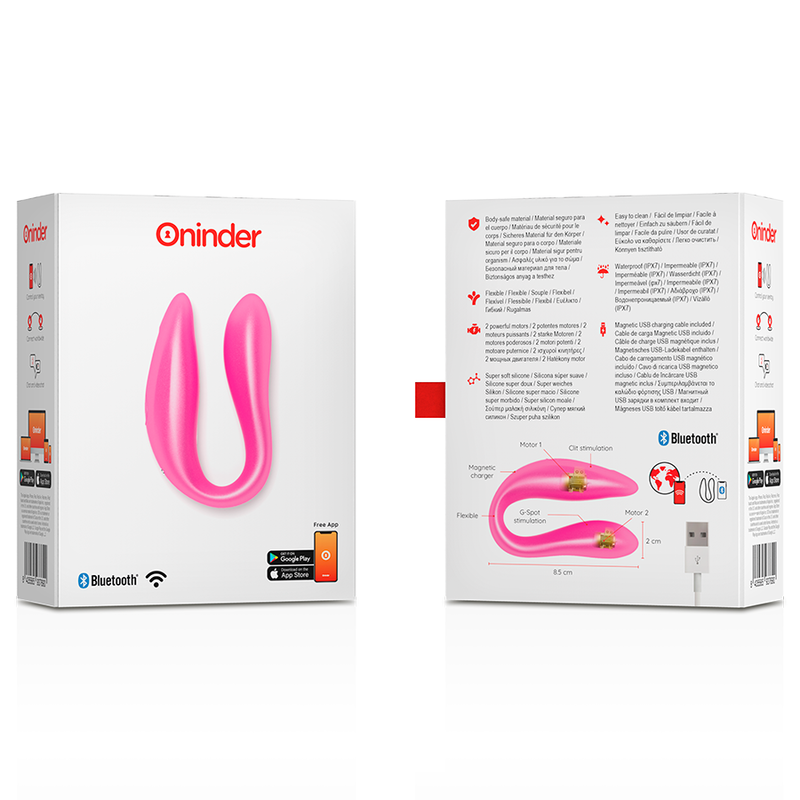 Oninder Lisboa Silicone Couples Vibrator with App Control