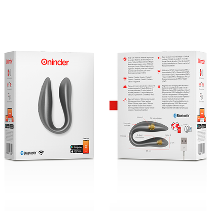 Oninder Lisboa Silicone Couples Vibrator with App Control