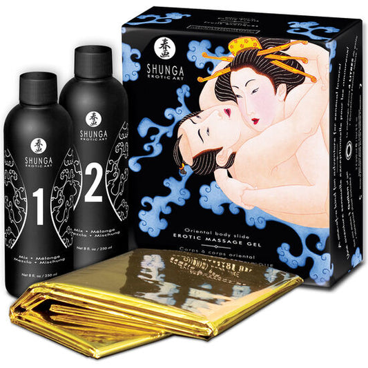 Shunga Oriental Body to Body Erotic Massage Gel Set Exotic Fruits