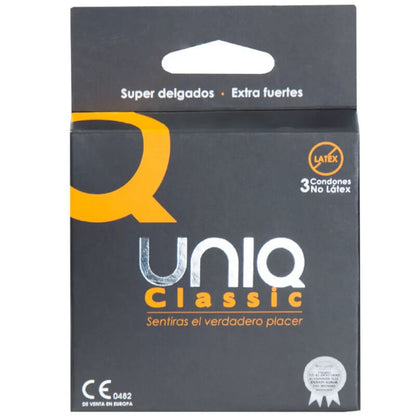 Uniq Classic Latex Free Condoms 3 Pack