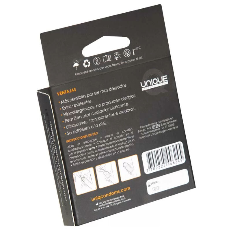 Uniq Classic Latex Free Condoms 3 Pack