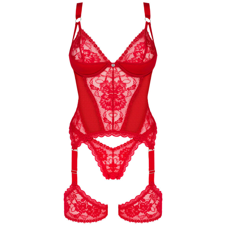 Obsessive Belovya Red Corset & Thong