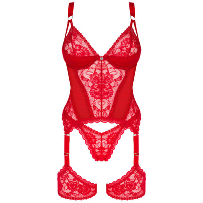 Obsessive Belovya Red Corset & Thong