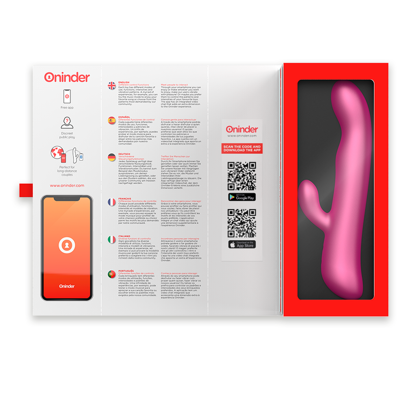 Oninder Oslo Silicone Rotating Dual Vibrator with App Control