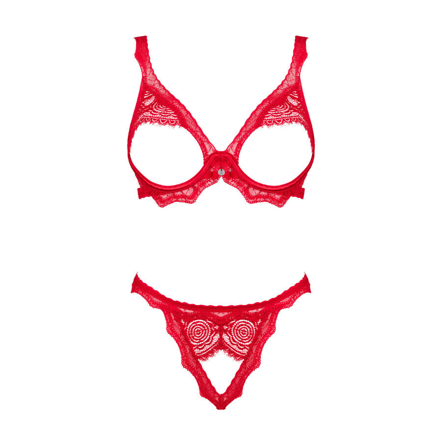 Obsessive Bergamore Red Lingerie Set