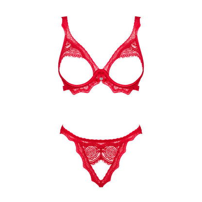 Obsessive Bergamore Red Lingerie Set