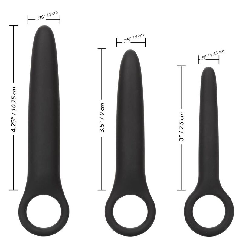 CalExotics Boundless Black Silicone Dilator Trio