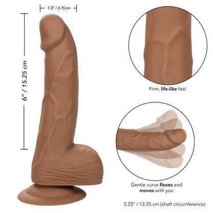 CalExotics Silicone Studs 6 Inch Dildo Brown