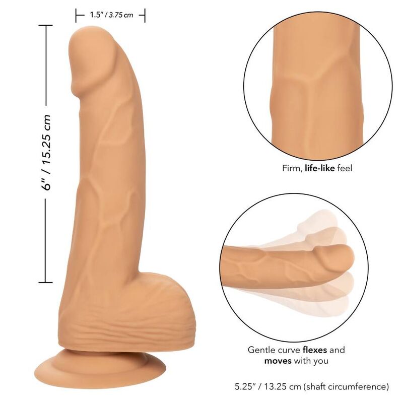 CalExotics Silicone Studs 6 Inch Dildo Light