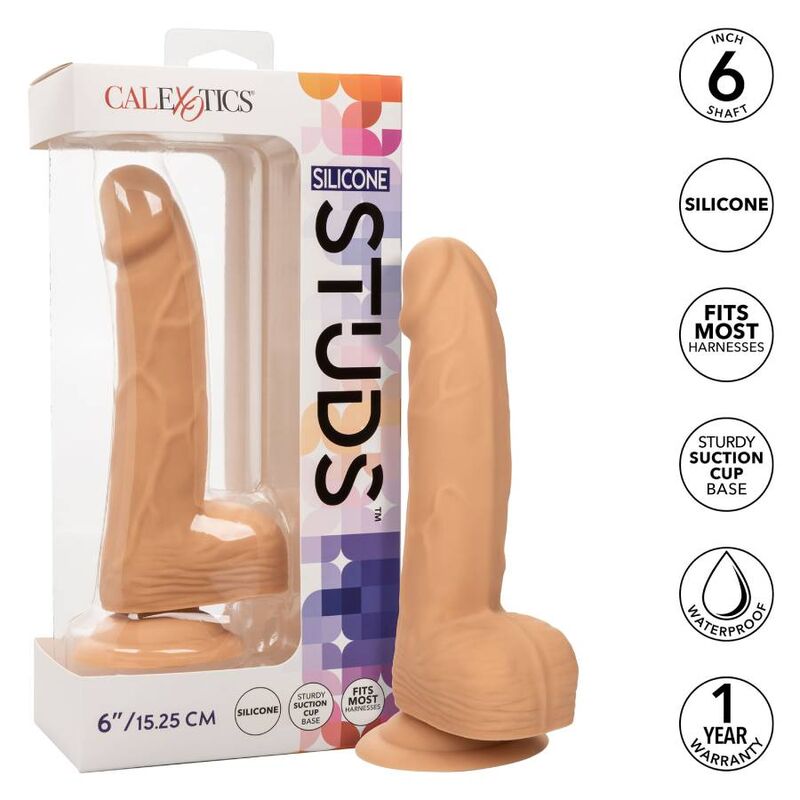 CalExotics Silicone Studs 6 Inch Dildo Light