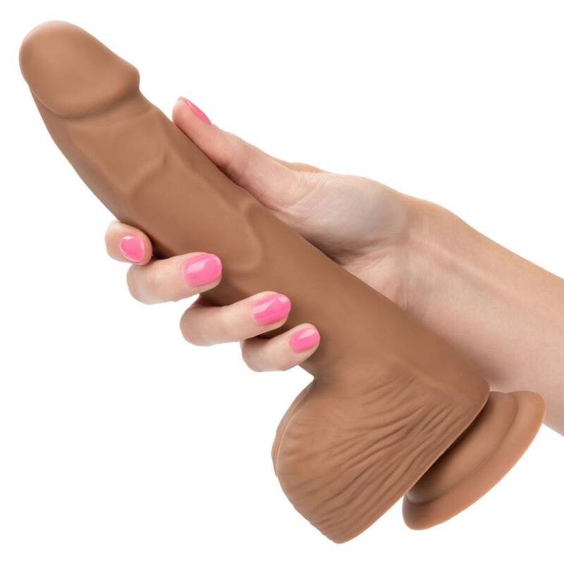 CalExotics Silicone Studs 8 Inch Dildo Brown