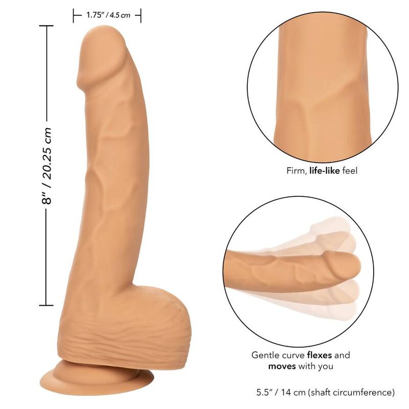 CalExotics Silicone Studs 8 Inch Dildo Light