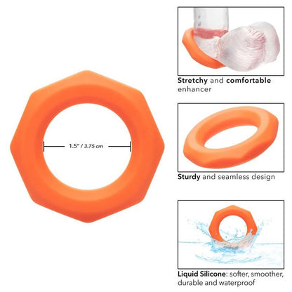 CalExotics Alpha Liquid Silicone Sexagon Cock Ring