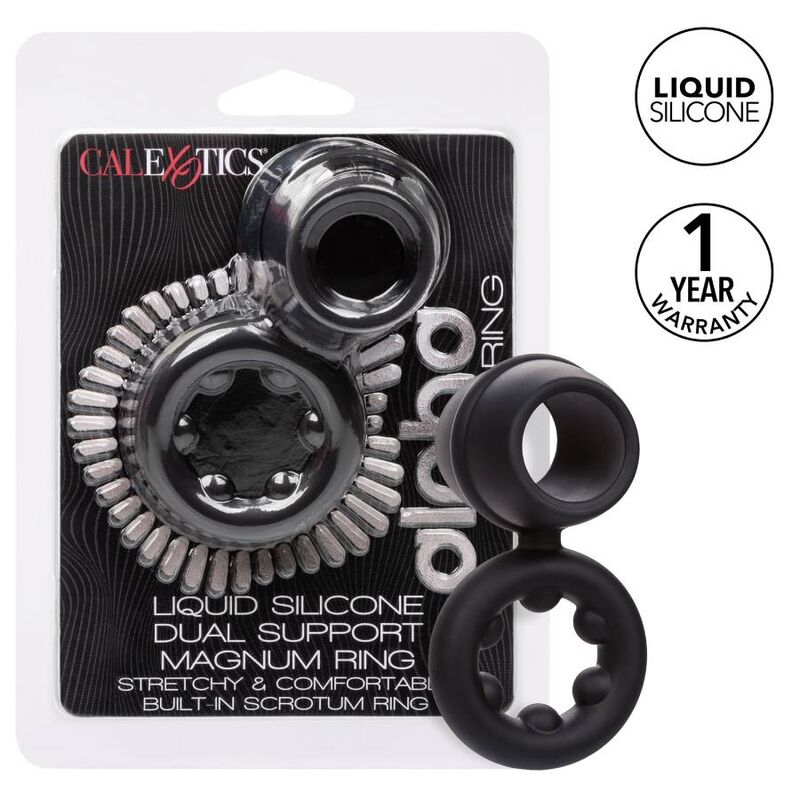 CalExotics Alpha Liquid Silicone Dual Magnum Cock Ring