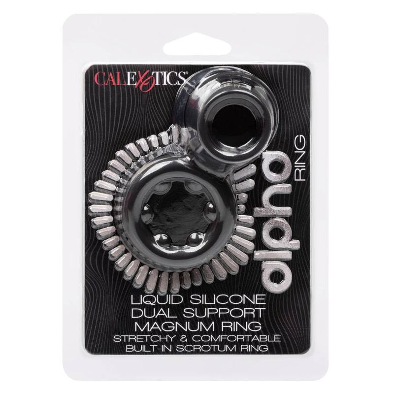 CalExotics Alpha Liquid Silicone Dual Magnum Cock Ring