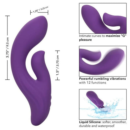 CalExotics Stella Dual Pleaser Violet Silicone Rabbit Vibrator