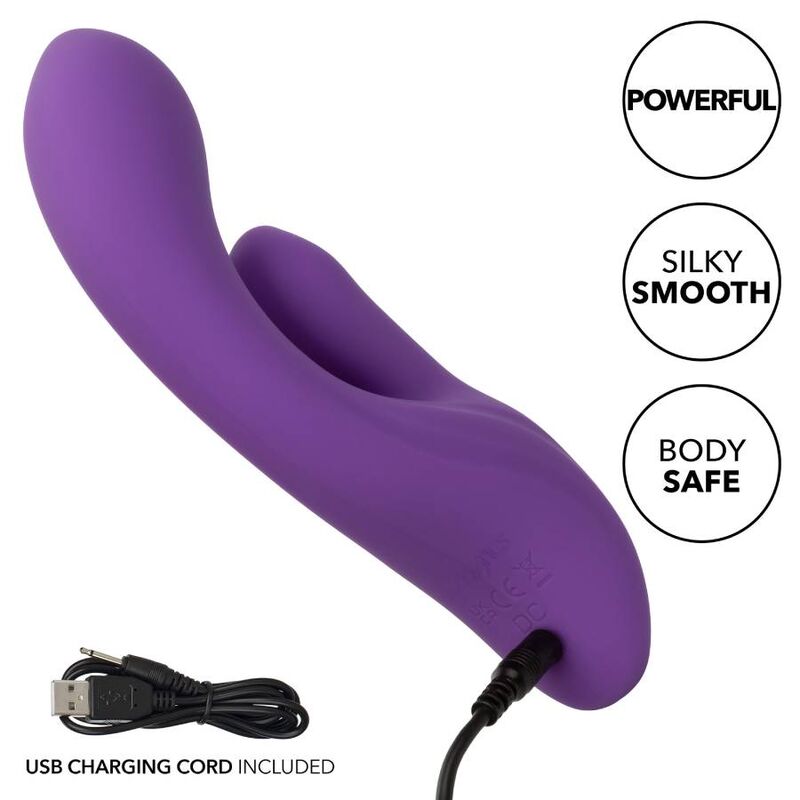 CalExotics Stella Dual Pleaser Violet Silicone Rabbit Vibrator