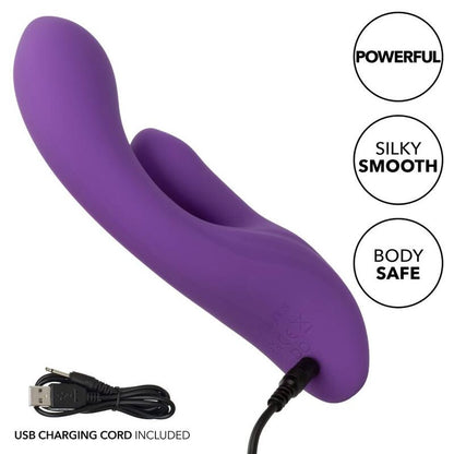 CalExotics Stella Dual Pleaser Violet Silicone Rabbit Vibrator