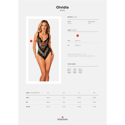 Obsessive Olvidia Black See-Through Teddy