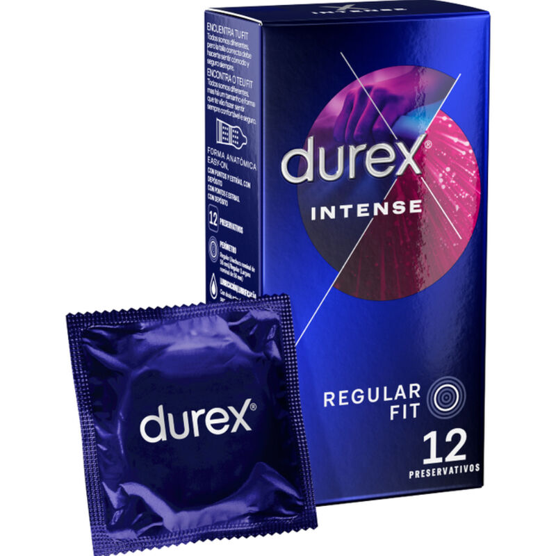 Durex Intense Ribbed & Dotted Condoms