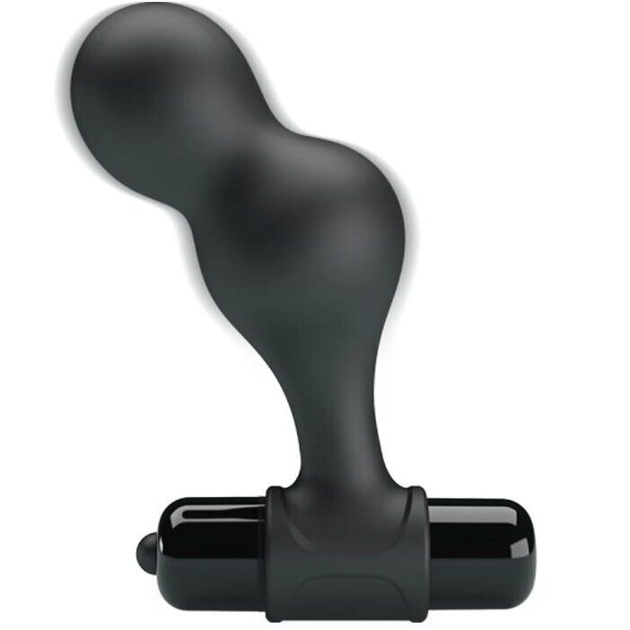 Mr Play Black Silicone Vibrating Anal Plug