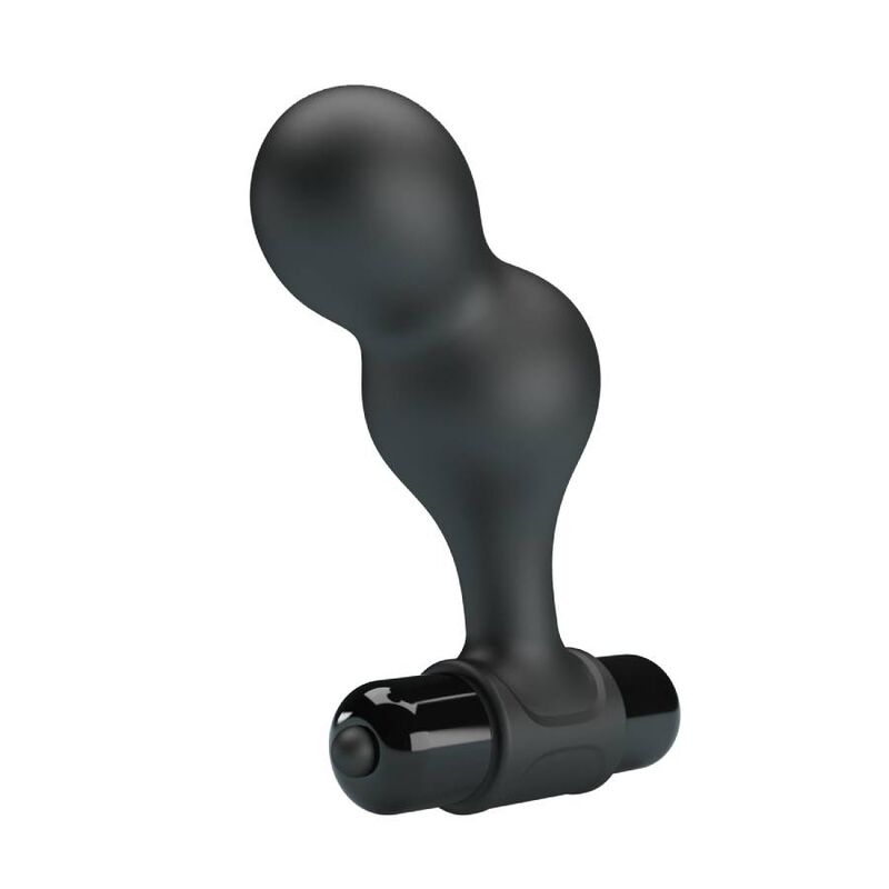 Mr Play Black Silicone Vibrating Anal Plug