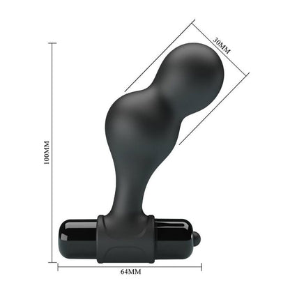 Mr Play Black Silicone Vibrating Anal Plug