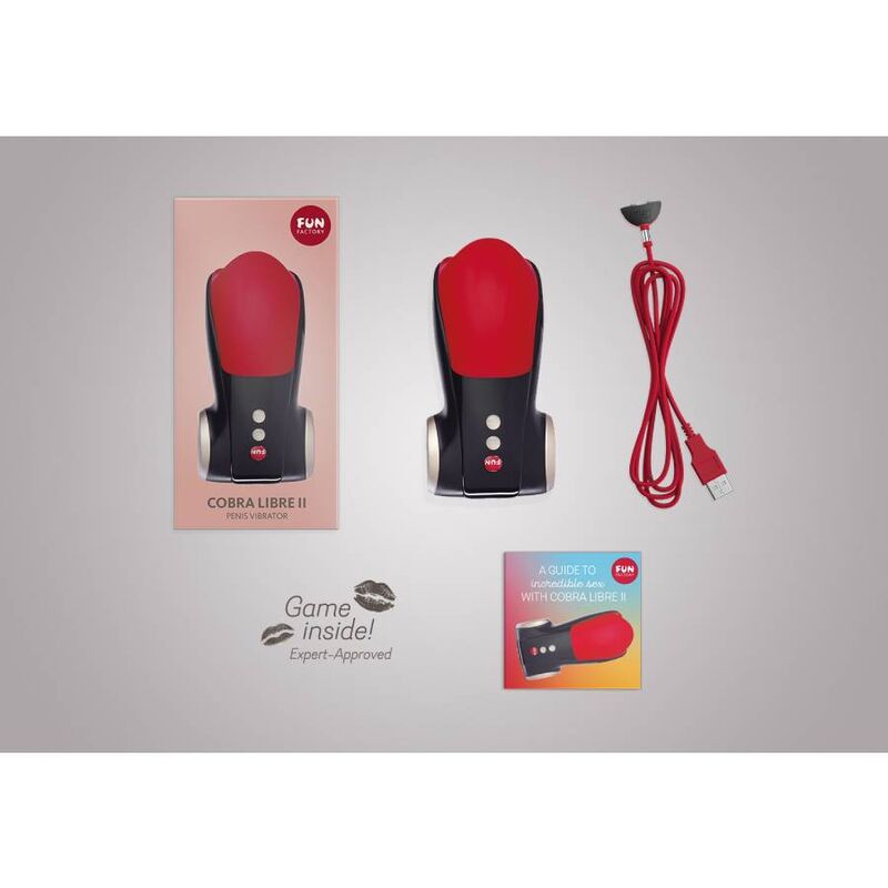 Fun Factory Cobra Libre II Penis Head Vibrator Red