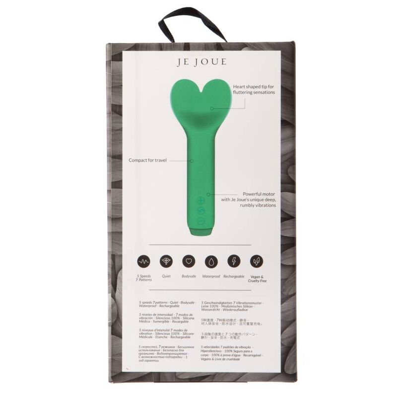 Je Joue Amour Silicone Heart Tip Bullet Vibrator Emerald Green